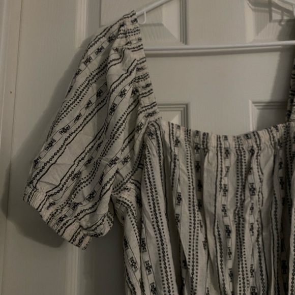 NWOT Time and Tru Black and White Patterned Midi Dress Size 1X - Picture 6 of 16